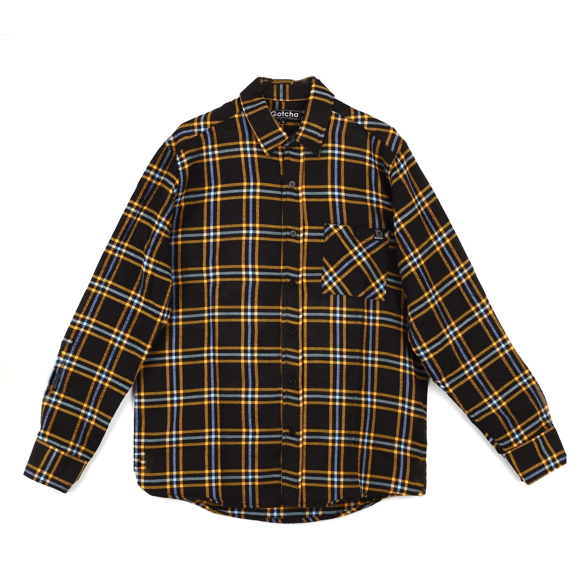 Camisa Gotcha Jim Long Sleeve Negro Amarillo - Indy