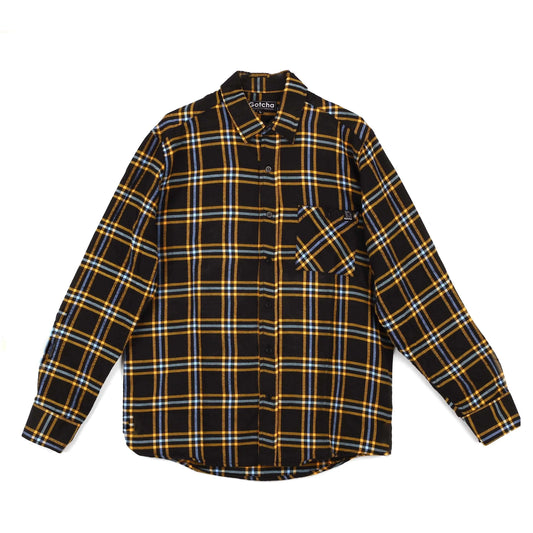 Camisa Gotcha Jim Long Sleeve Negro Amarillo - Indy