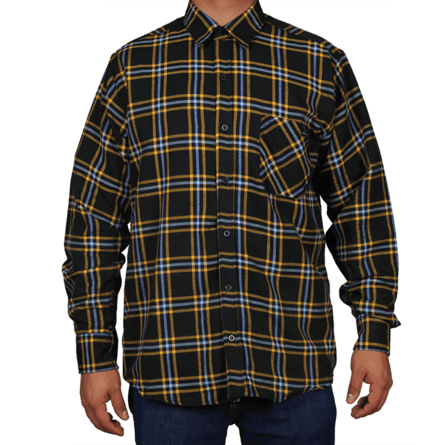 Camisa Gotcha Jim Long Sleeve Negro Amarillo - Indy