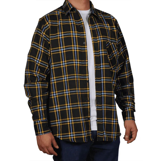 Camisa Gotcha Jim Long Sleeve Negro Amarillo - Indy