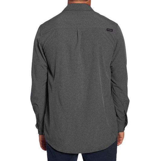 Camisa ml Rip Curl Strech Mlg Gris Oscuro - Indy
