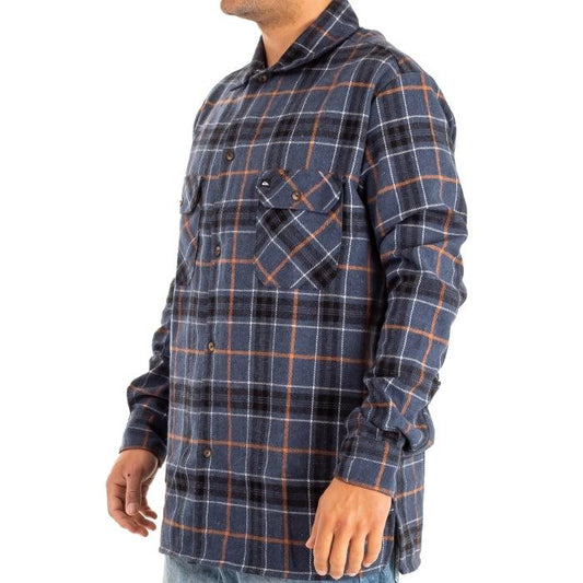 Camisa Quiksilver Brae Lined Azul - Indy