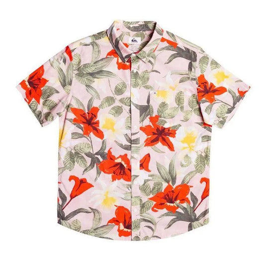 Camisa Quiksilver Garden Path Rosa Print - Indy