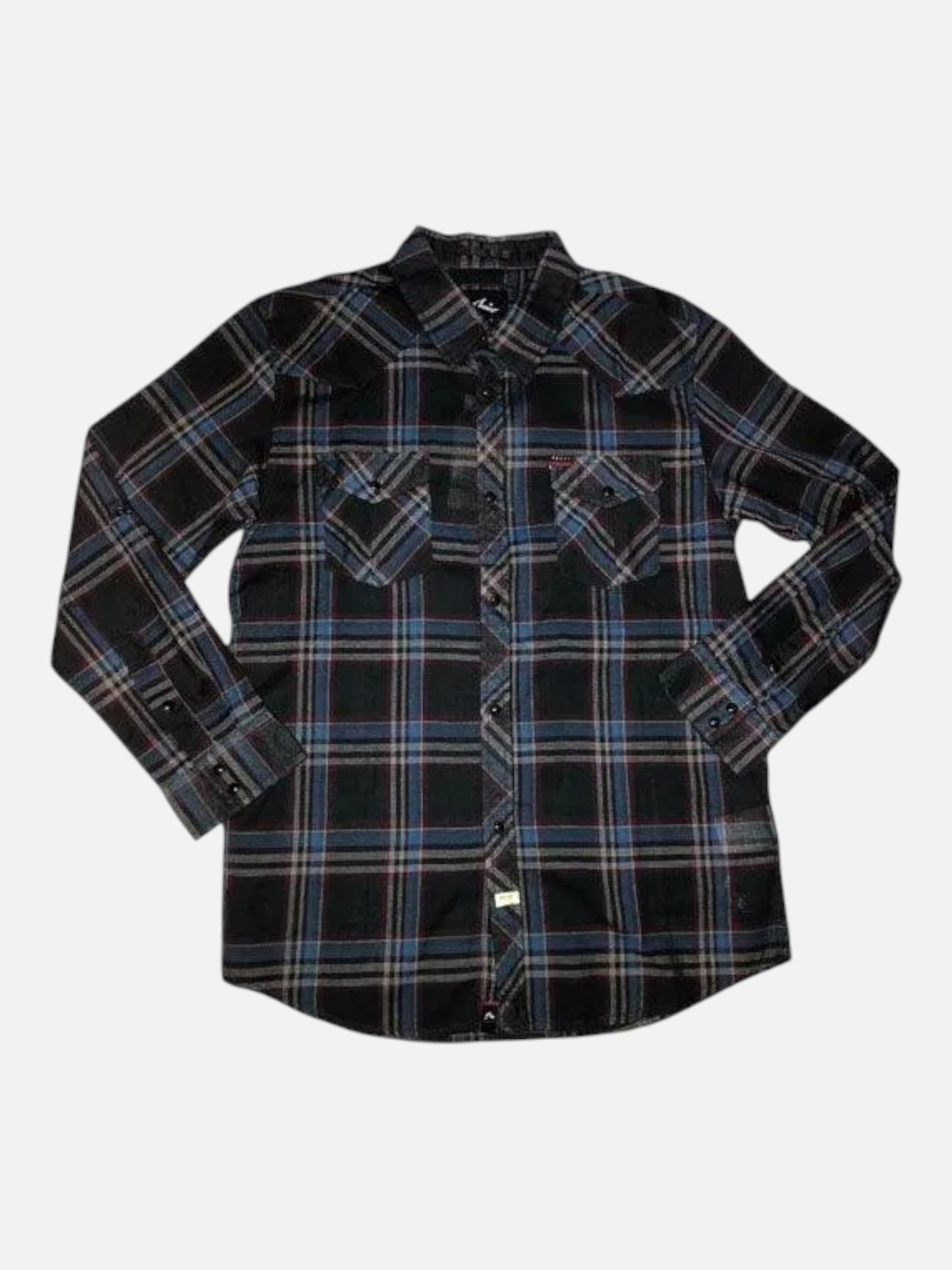 Camisa Rusty Kusto y Funny Niño Gris Cuadrille