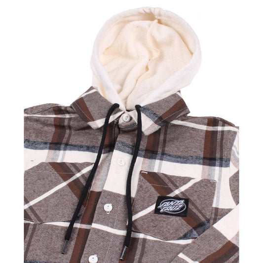 Camisa Santa Cruz Flannel Oversize Niño Crema - Indy