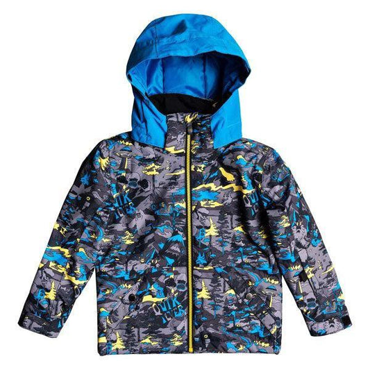 Campera Quiksilver Snow Little Mission Kids Gris Azul Print - Indy