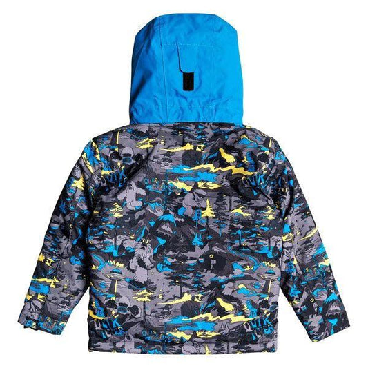 Campera Quiksilver Snow Little Mission Kids Gris Azul Print - Indy