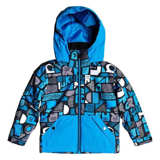 Campera Quiksilver Snow Little Mission Kids Negro Azul Print - Indy