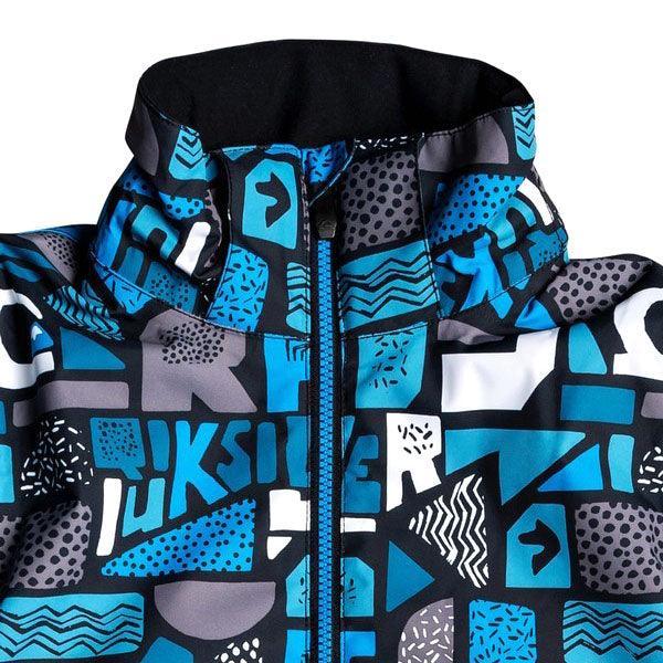 Campera Quiksilver Snow Little Mission Kids Negro Azul Print - Indy