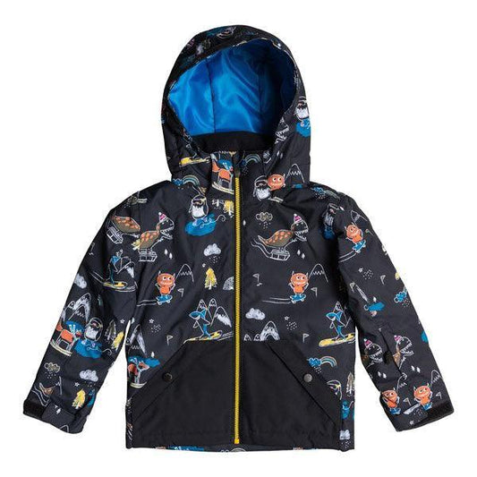 Campera Quiksilver Snow Little Mission Kids Negro Print - Indy