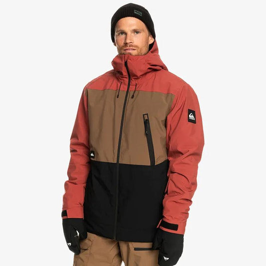 Campera Quiksilver Snow Sycamore Bordo Marron Negro - Indy