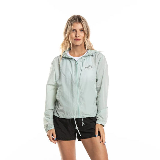 Campera Rompeviento Rusty Everywhere Windbreaker Mujer Verde Agua - Indy