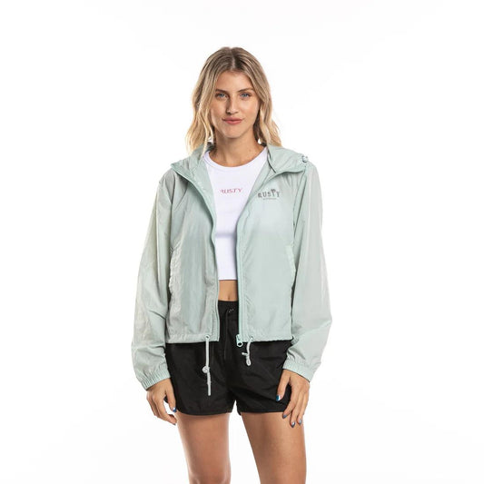 Campera Rompeviento Rusty Everywhere Windbreaker Mujer Verde Agua - Indy