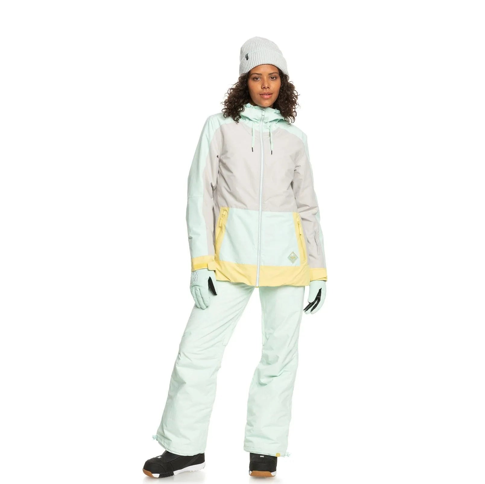 Campera Roxy Snow Ravine Hoodie Gris - Indy