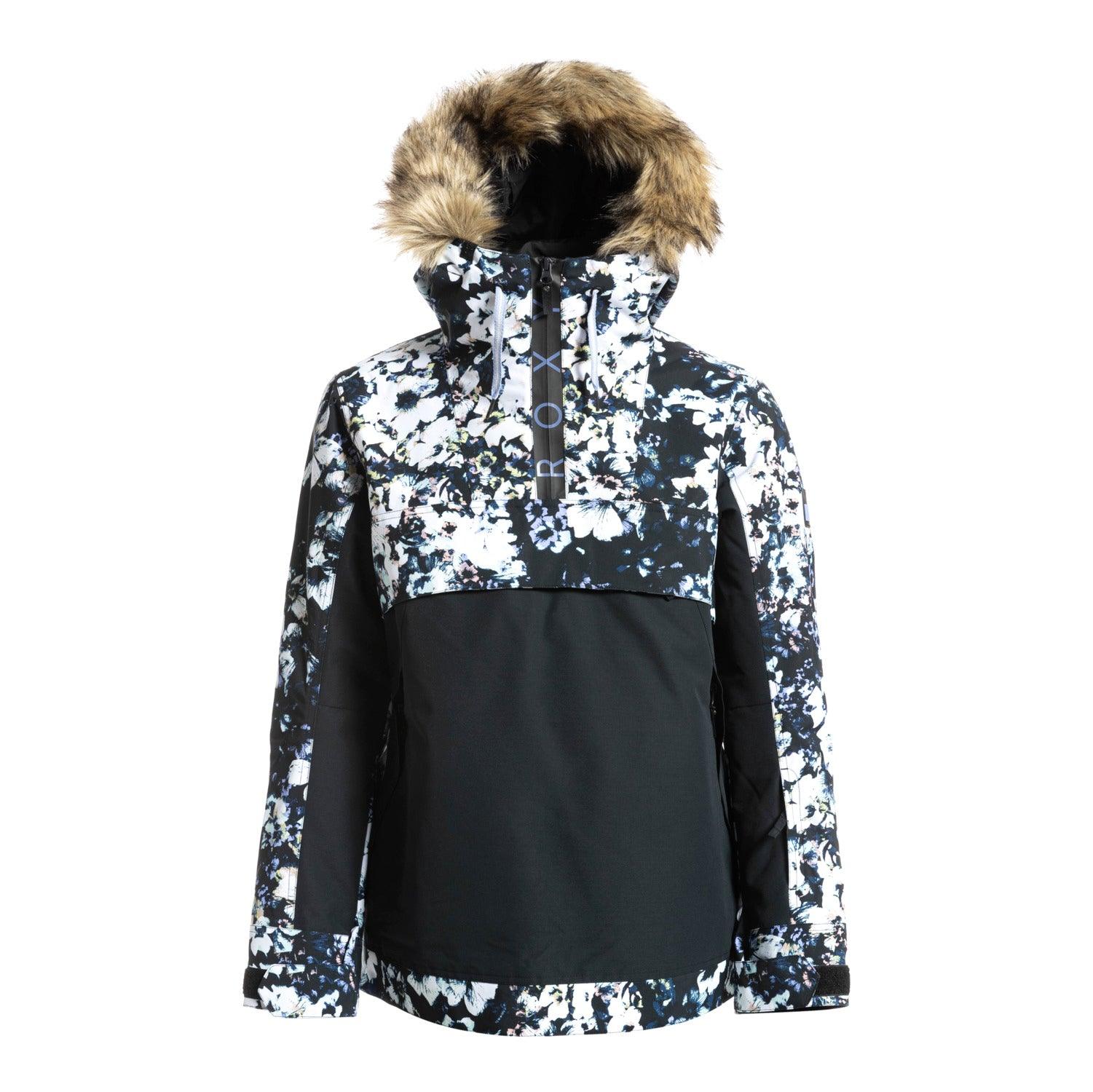 Campera Roxy Snow Shelter Anorak Negro Floreado - Indy