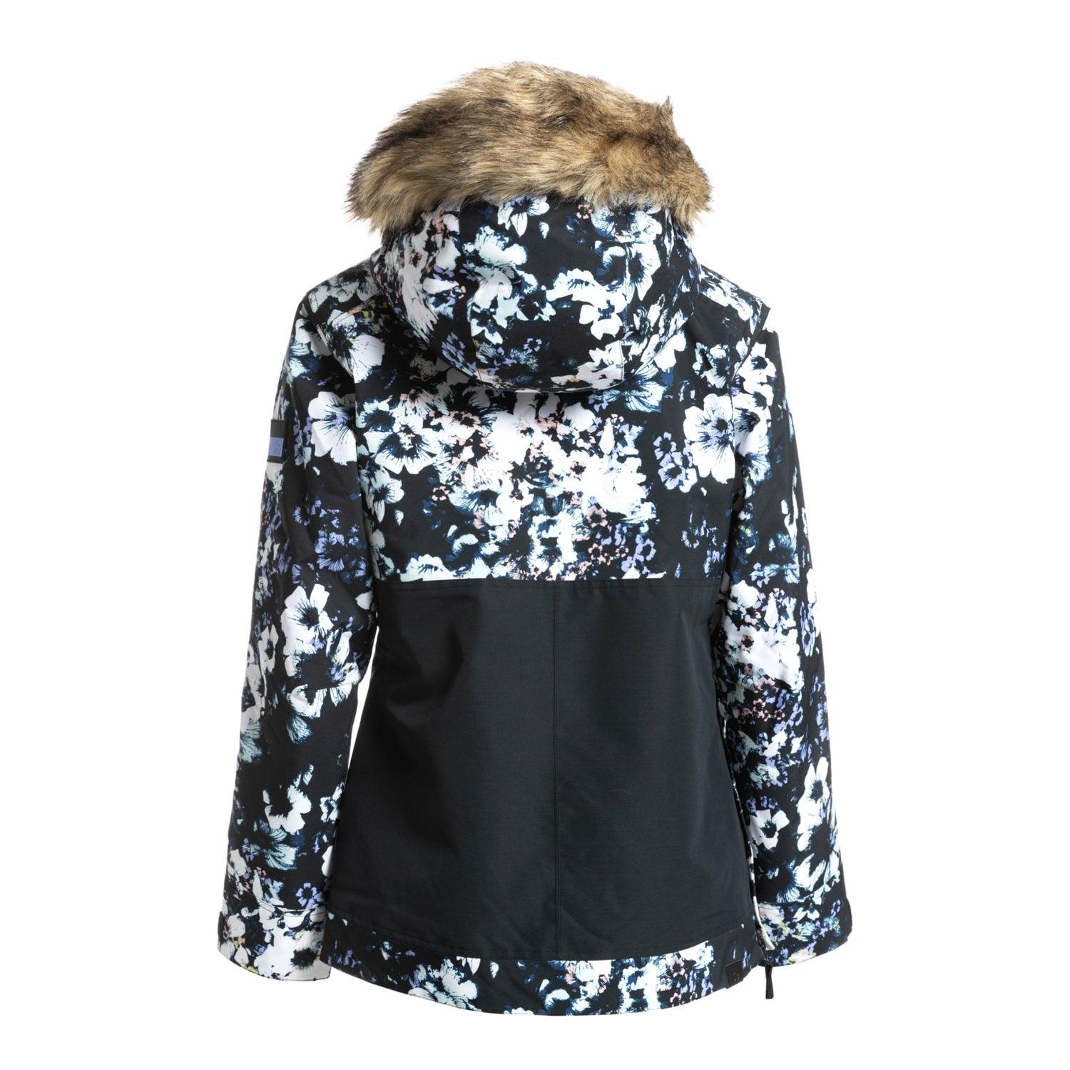 Campera Roxy Snow Shelter Anorak Negro Floreado - Indy