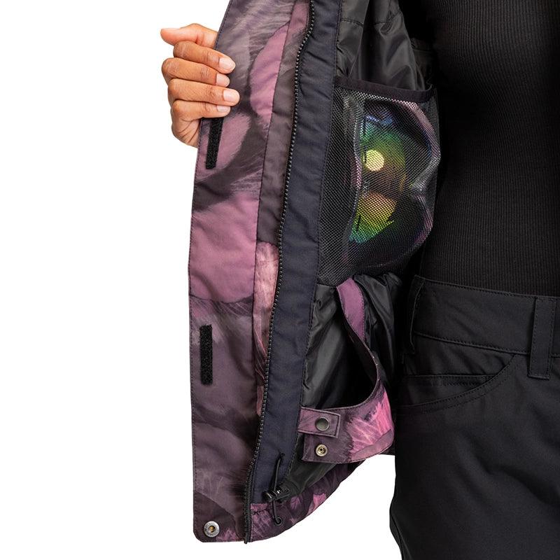 Campera Snow Roxy Jetty Negro Rosa - Indy