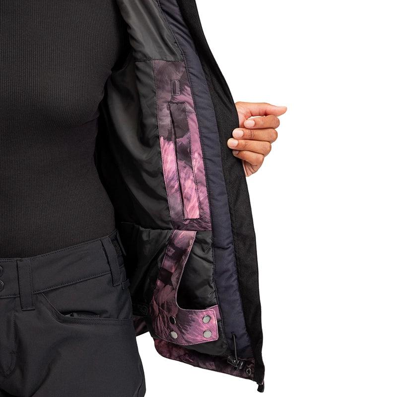 Campera Snow Roxy Jetty Negro Rosa - Indy