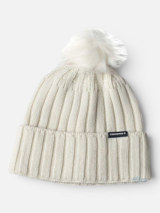 Gorro Converse Pom Beanie/ Egret