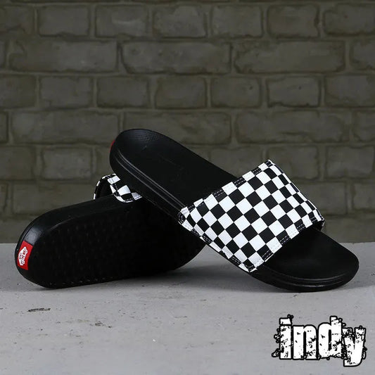 Ojota Vans M La Costa Sline On Negro Cuadrille