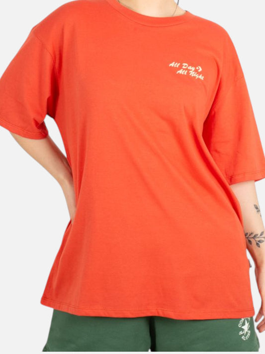 Remera Converse All Day All Night Mujer Naranja