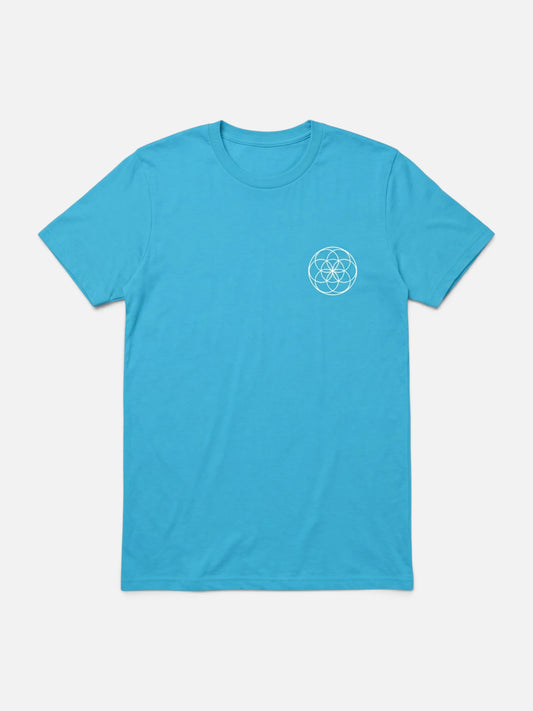 Remera Good Flower Geo Turquesa