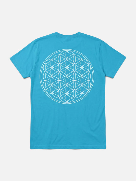 Remera Good Flower Geo Turquesa
