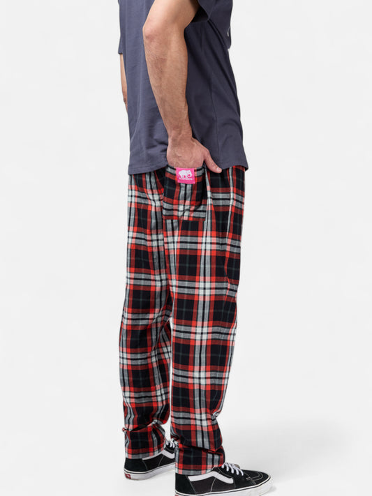 Pantalon Elepants 197 Poplin Rojo Blanco Negro