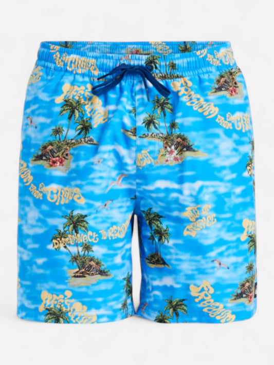 Malla Quiksilver TB Volley Everyday Straight 17 Celeste