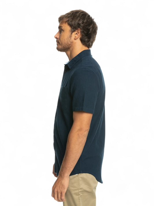 Camisa Quiksilver Time Box Azul Marino