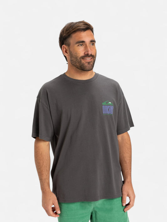 Remera Quiksilver GH QS World Force Gris Oscuro