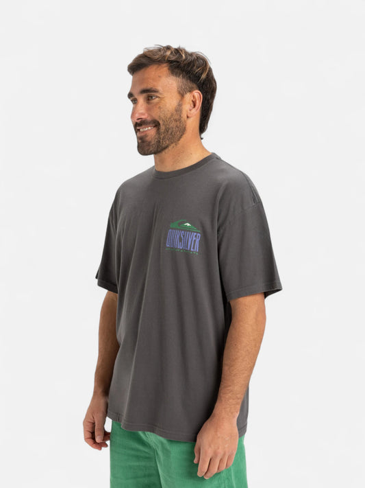 Remera Quiksilver GH QS World Force Gris Oscuro