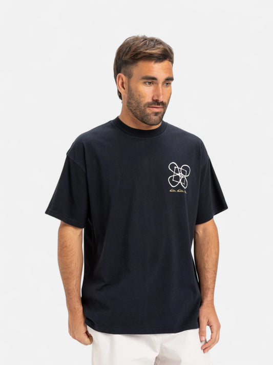 Remera Quiksilver Outside Inside Negro