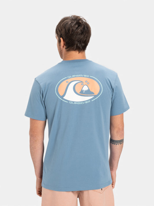 Remera Quiksilver Flower Chaos Celeste