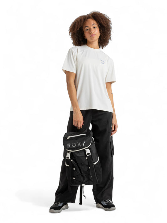 Mochila Roxy Coastal Hiking Negro Blanco