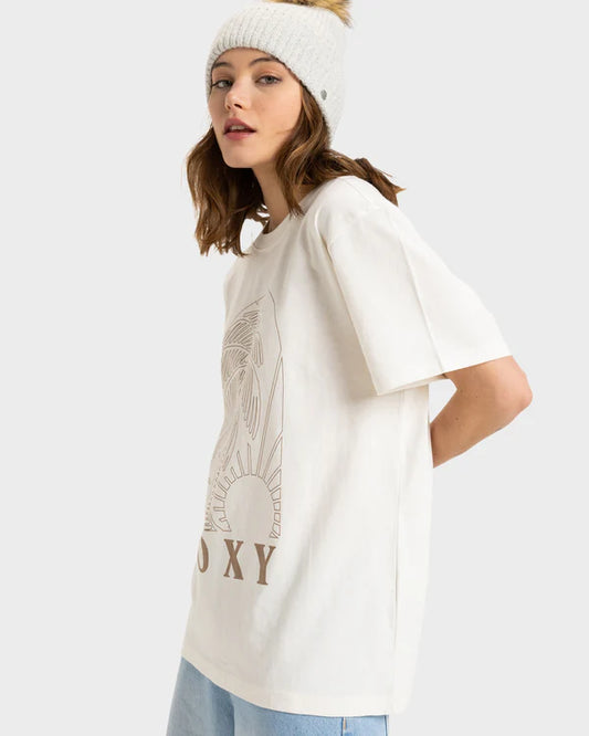 Remera Roxy Sunny Oversize Soft Crudo