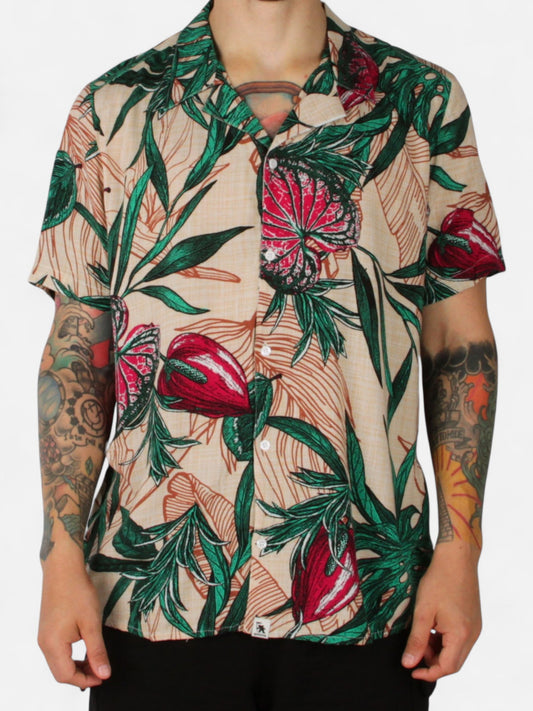 Camisa Gotcha Diamond Crema Print