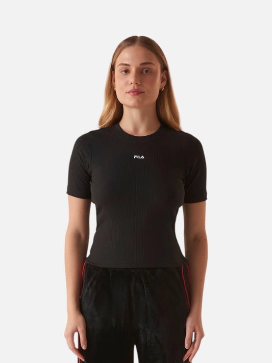 Remera Mujer Fila Regular Essentials Canelada Negro