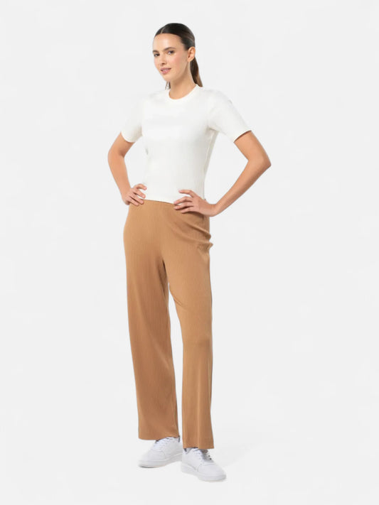 Remera Mujer Fila Regular Essentials Canelada Crudo