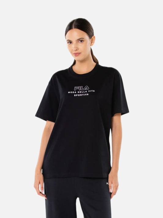 Remera Mujer Fila Vita Outline Negro