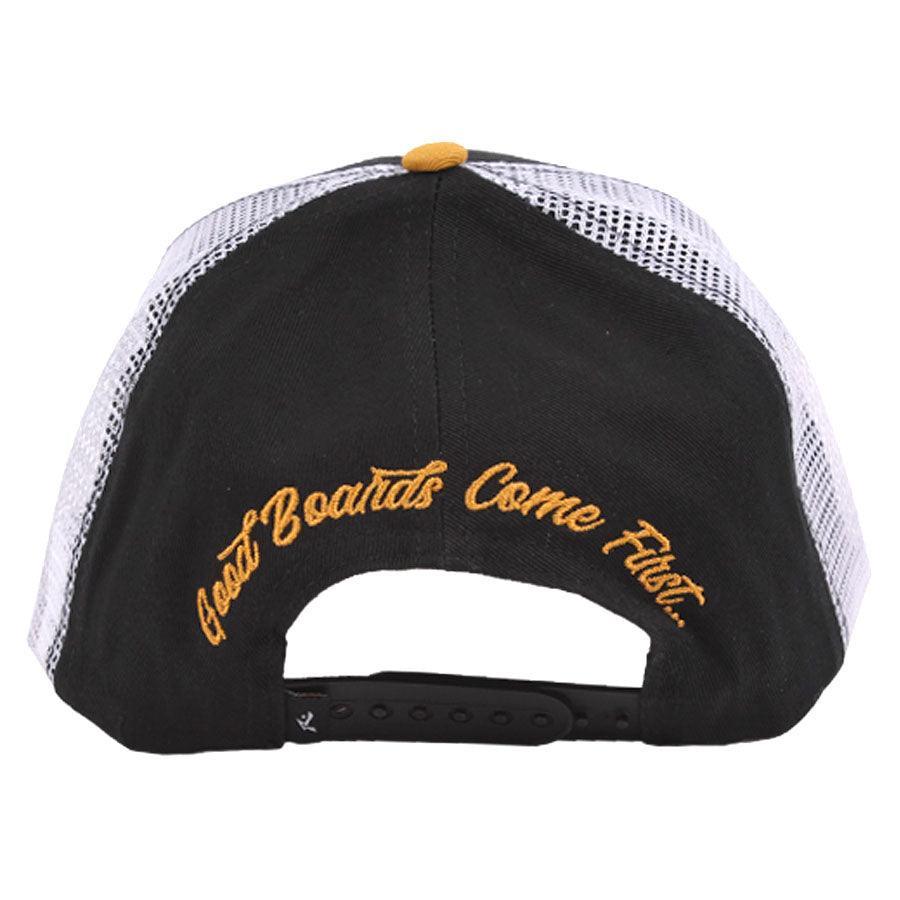 Gorra Rusty Racing Trucker Negro Amarillo - Indy