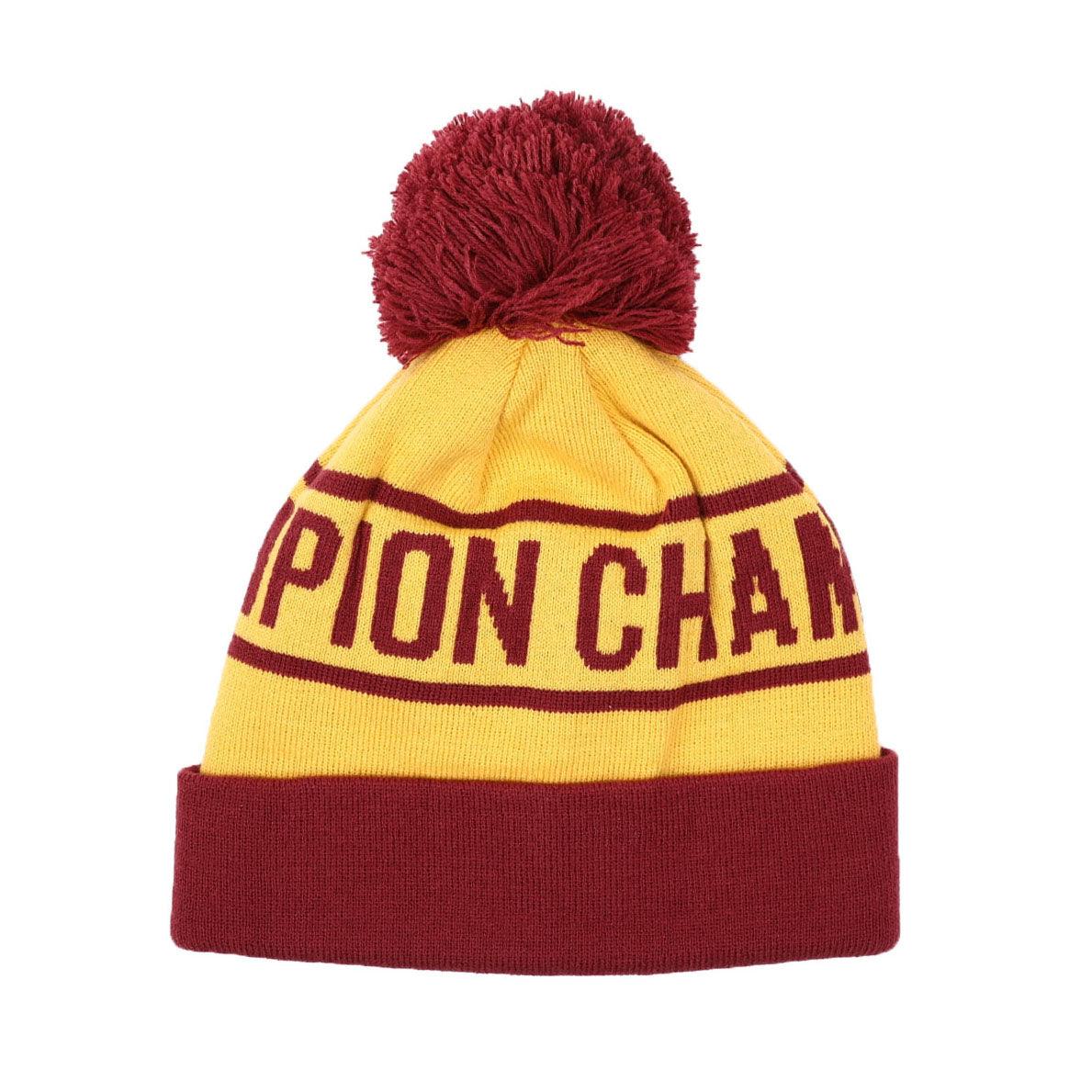 Gorro Champion With Cuff And Pom Bordó Amarillo - Indy