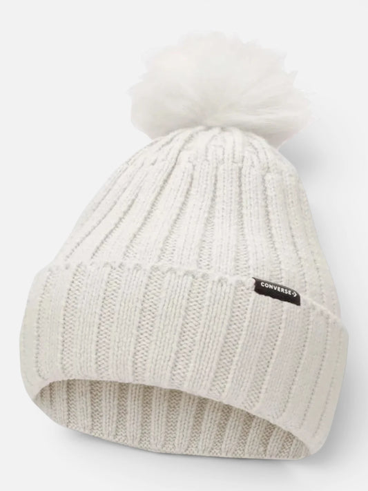 Gorro Converse Pom Beanie/ Egret