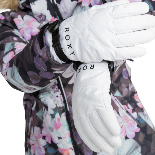 Guantes Roxy Snow Jetty Solid Blanco - Indy