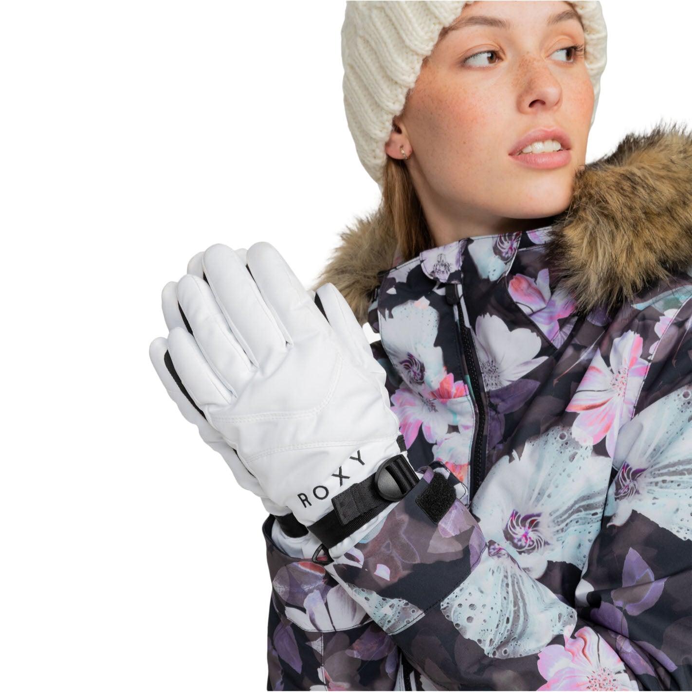 Guantes Roxy Snow Jetty Solid Blanco - Indy