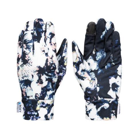Guantes Snow Roxy Hydrosmart Liner Negro Floreado - Indy