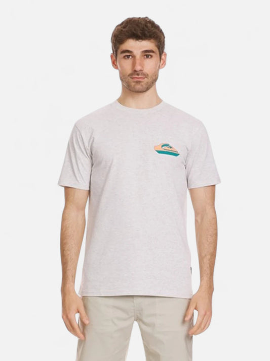 Remera Quiksilver Bloqued Vig Gris Claro