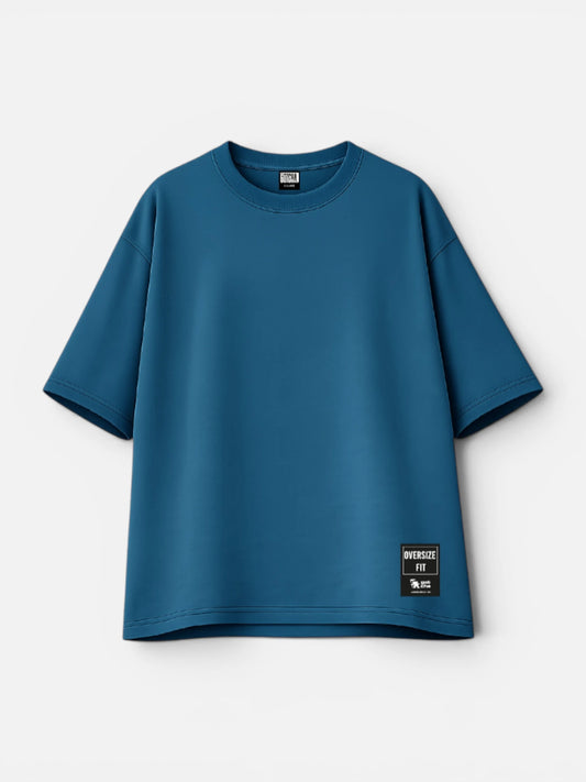Remera Gotcha Solid Oversize Azul Acero