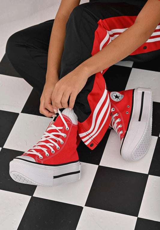 Zapatillas Converse Ctas Lift Double Stack Hi Rojo
