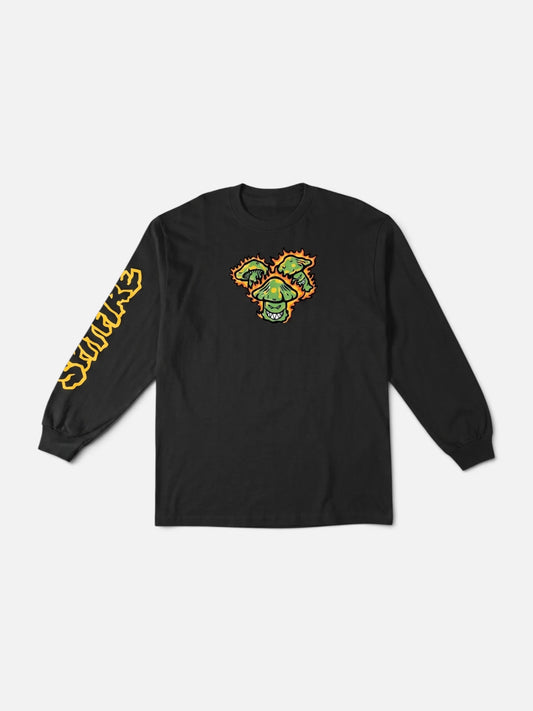 Remera Manga Larga Spitfire Toxic Shrooms Negro